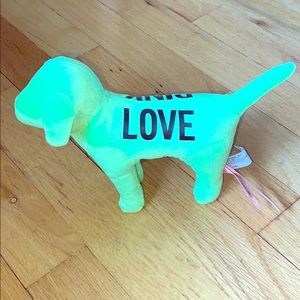 Neon Green VS PINK stuffed dog